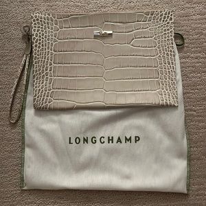 New Longchamp cream color clutch